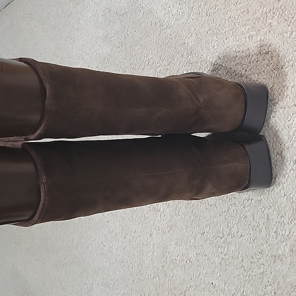 MARKON brown leather suede slouch calf high boots. Size is 6.5 M. - Picture 4 of 8